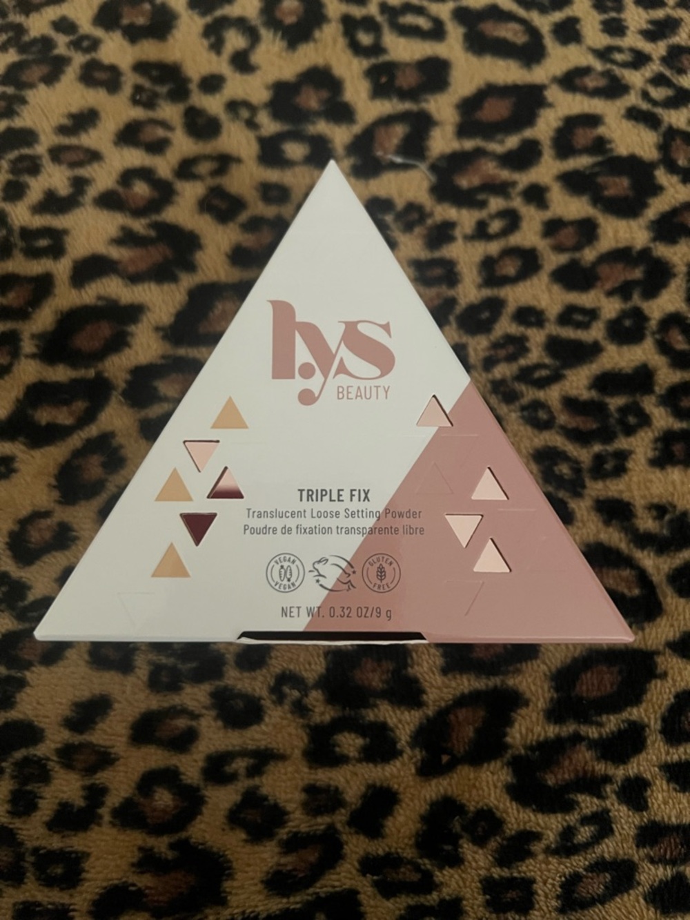 hys Beauty Triple Fix Translucent Loose Setting Powder - White & Dusty Pink